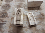  ceramic Maria from unfiredclay, after being slipcasted.