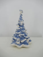 Ceramic delftblue Christmas tree.