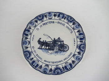 Delft blue marriage plates