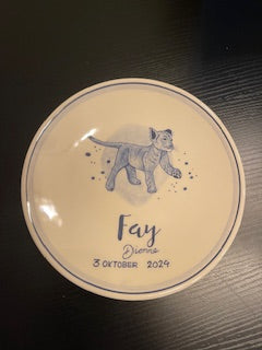 Delft blue birth plates