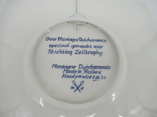 Voorbeeld van een groot gepersonaliseerd Delftsblauw jubileumbord