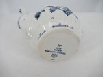 Octagonal delftblue teapot in windmill design