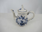 Octagonal delftblue teapot in windmill design