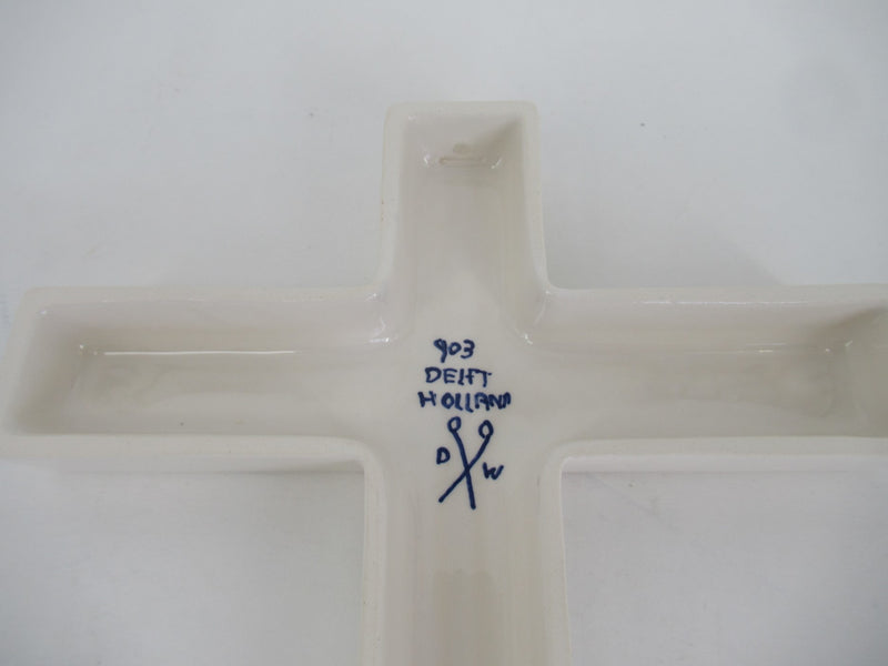 Delftblue ceramic crucifix from deWit