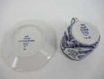 Delftblue cup and saucer in magnificent floral Delft design