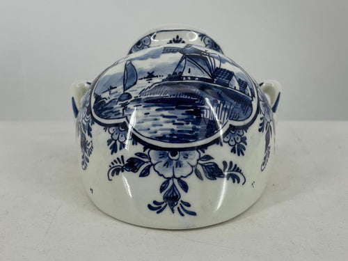 delftblue flower hanging pot