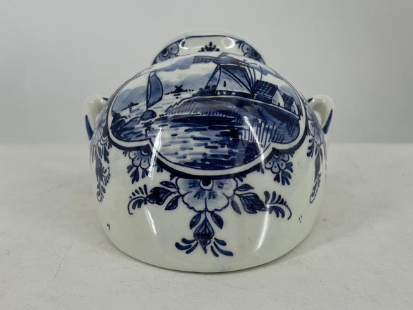 delftblue flower hanging pot