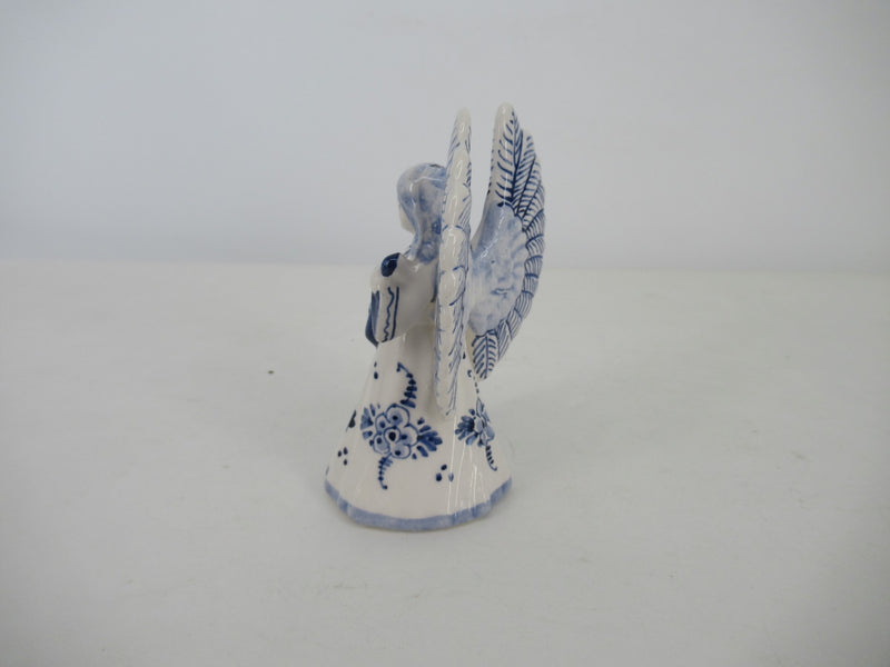 Delftblue handpainted ceramic christmas angel ornaments