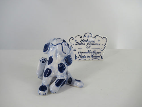 gestippelde blauwe keramische krabpaal