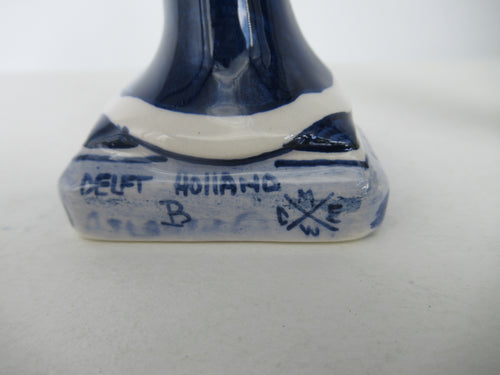 Delft ceramic Madonna handpainted figurine 9 inches tall.