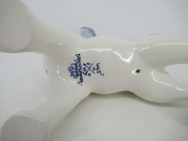 Delftblue boxer dog blue and white ceramic