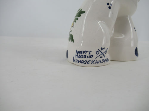 delftsblauwe handbeschilderde kat en kitten