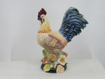 Large handpainted polydelft color ceramic rooster