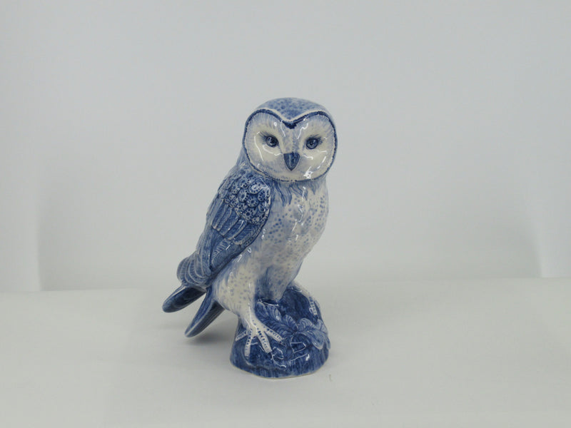 Large Delft Blue ceramic Owl