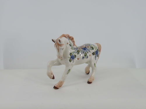 handpainted polychrome large delft horse