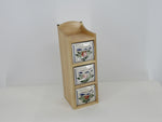 Handpainted Kitchen rack with three ceramic drawers in red tulip design
