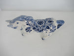 delftblue ceramic horse painting seen from above